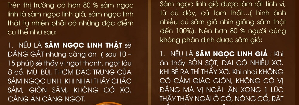 Cách phân biệt nhân sâm núi ngọc linh thật và giả